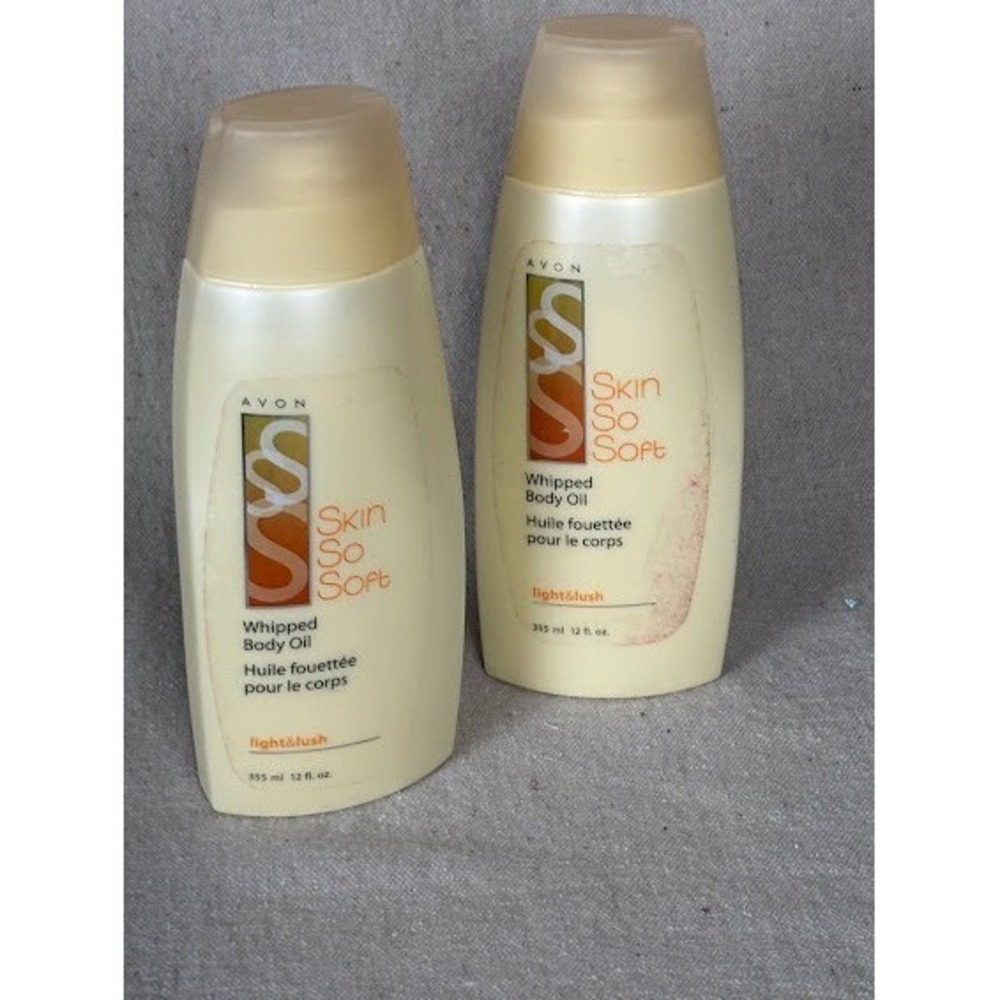 Lot of 2 Avon Skin So Soft Whipped Body Oil Light Blush 12 fl oz Discontinued